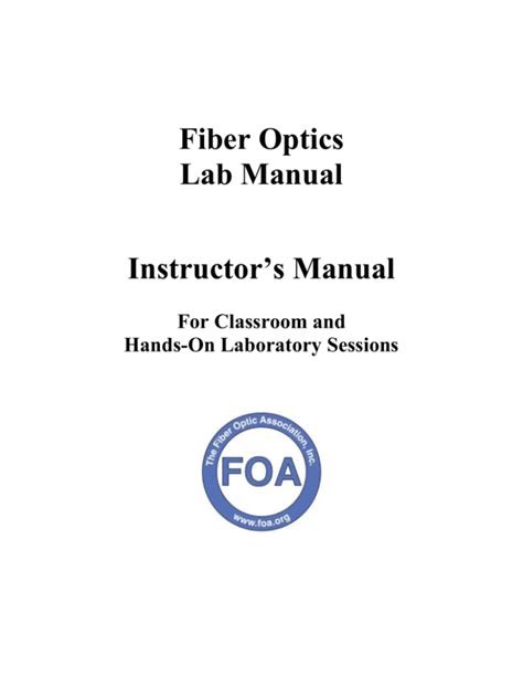 Preface The Fiber Optic Association