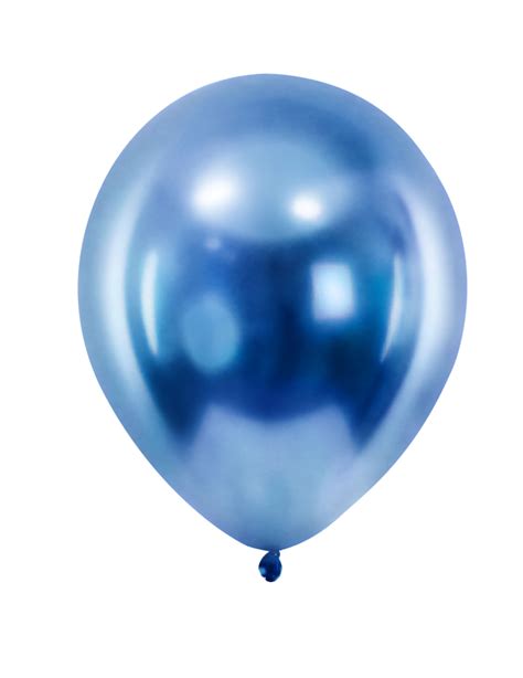 100 Mini ballons latex métallisés bleu foncé 13 cm Vegaooparty