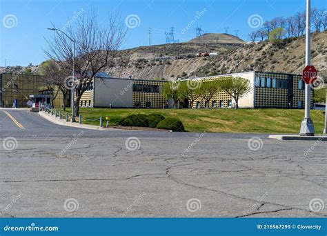 grand coulee dam washington usa mid century modern style office