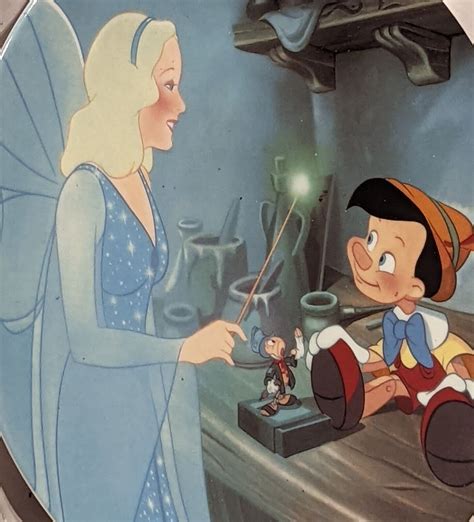 Disney Knowles Pinocchio 2 Pinocchio And The Blue Fairy Ceramic Plate