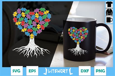 Autism Tree Puzzles Heart Tree By Ssflowerstore Thehungryjpeg