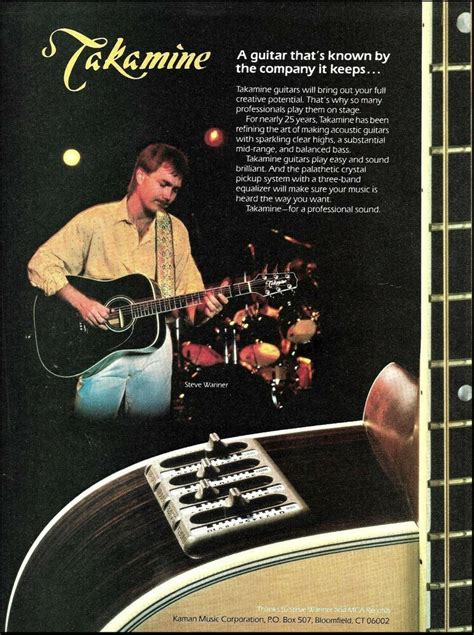 Steve Wariner Takamine Acousticelectric Guitar Ad 8 X 11 Advertisement