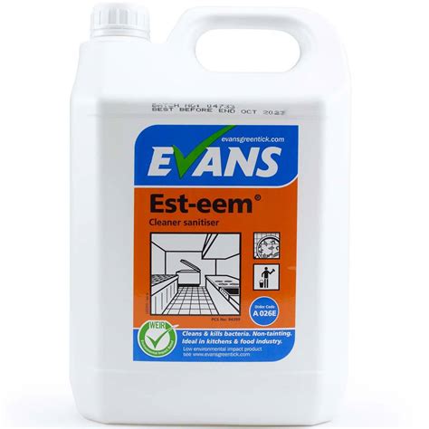 Evans Vanodine Est Eem Sanitiser EN1276 EN14476