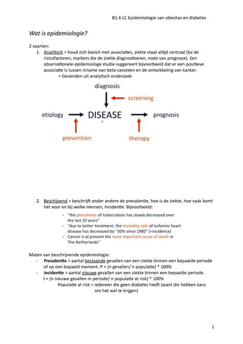 B1 6 Epidemiologie Lc B1 Lc Epidemiologie Van Obesitas En Diabetes