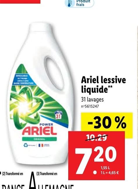 Promo Ariel Lessive Liquide Chez Lidl