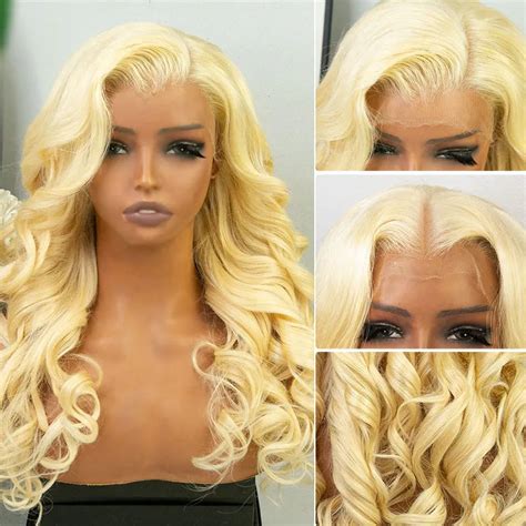 613 Platinum Blonde Body Wave Hd Lace 13x6 Frontal Lace Wig Human Hai