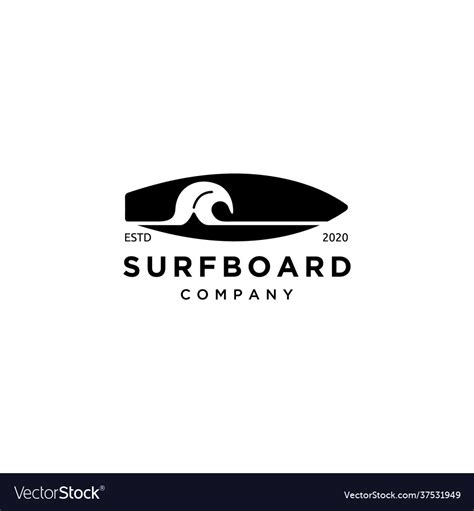 Logo surfing surfboard icon Royalty Free Vector Image