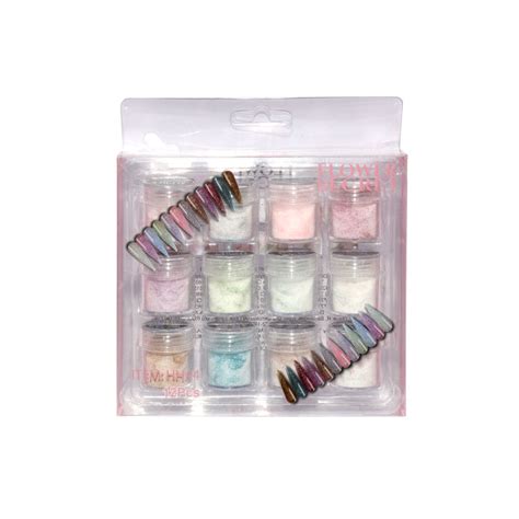 SET POLVO ACRILICO PARA UÑAS GLITTER Xian Zhu