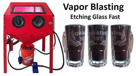 Vapor Blasting Honing Etching Glass Fast