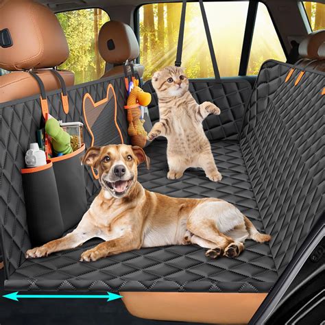 Glimzify Dog Car Seat Cover For Back Seat With Strong Hard