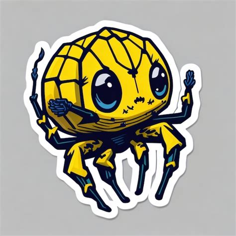 Premium Ai Image Cute Spider Sticker