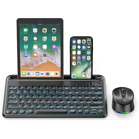 Multi Device Keyboard And Mouse Backlit Bluetooth Keyboard Mouse Combo