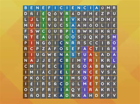 SOPA DE LETRAS ETICA Wordsearch