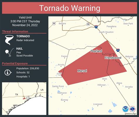 Nws Houston On Twitter Tornado Warning Including Pearland Tx