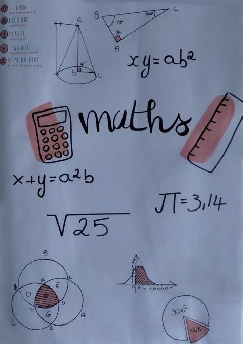 Pr Sentation Cahier Maths School Book Covers Book Cover Page Book