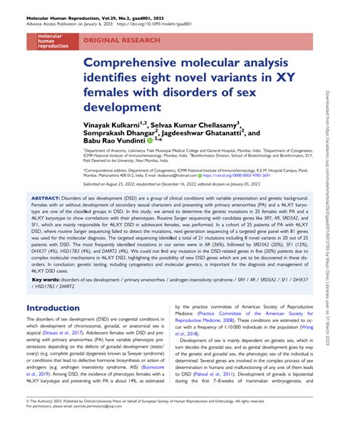 Pdf Comprehensive Molecular Analysis Identifies Eight Novel Variants