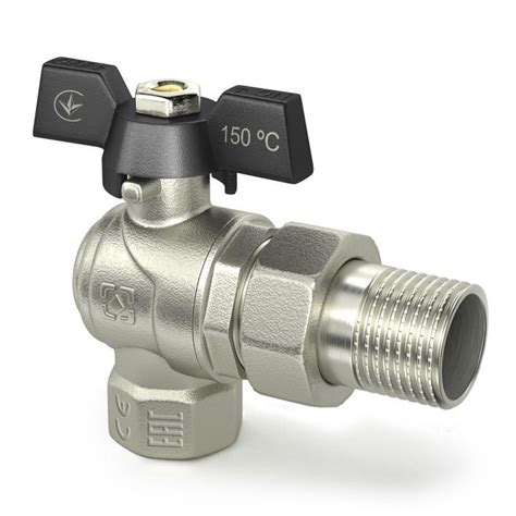 ᐉ Кран шаровой Raftec угловой с американкой 1/2" Black (DRBS1-U)