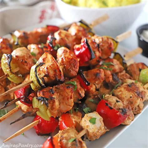 Shish Tawook Sheesh Tawooq Chicken Skewers Amira S Pantry