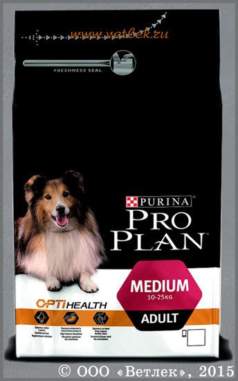 Проплан для собак средних пород (Pro Plan Dog Medium Adult OPTIHEALTH ...