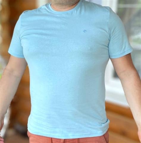 Футболка SAMO, размер 48, цвет голубой, Хлопок100% - купить по выгодной ...