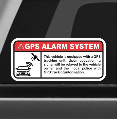 Gps Alarm System Warning Sticker Set Vinyl Decal Anti Theft Car