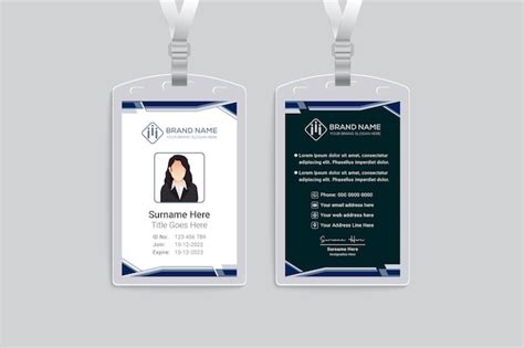 Premium Vector Minimalist Id Card Template