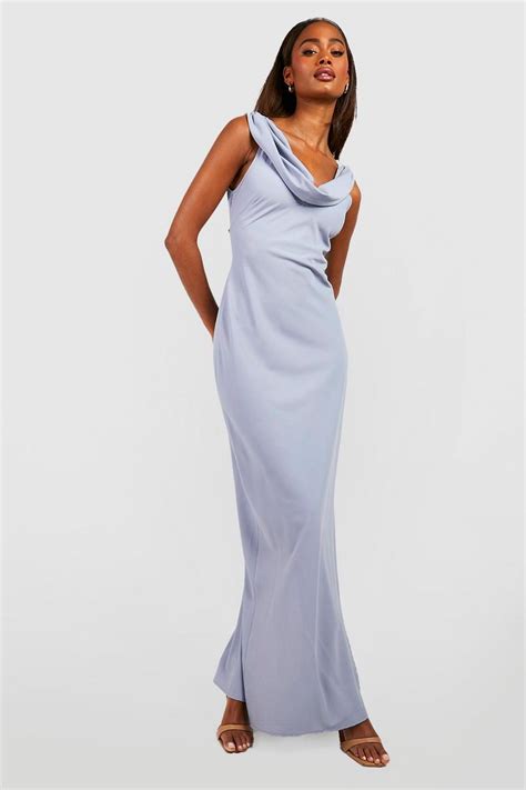 Bridesmaid Cowl Neck Strappy Back Maxi Dress Boohoo Au