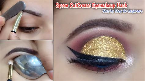 Viral Spoon Eyeshadow Hack Cut Crease Eyeshadow Tutorial Step By