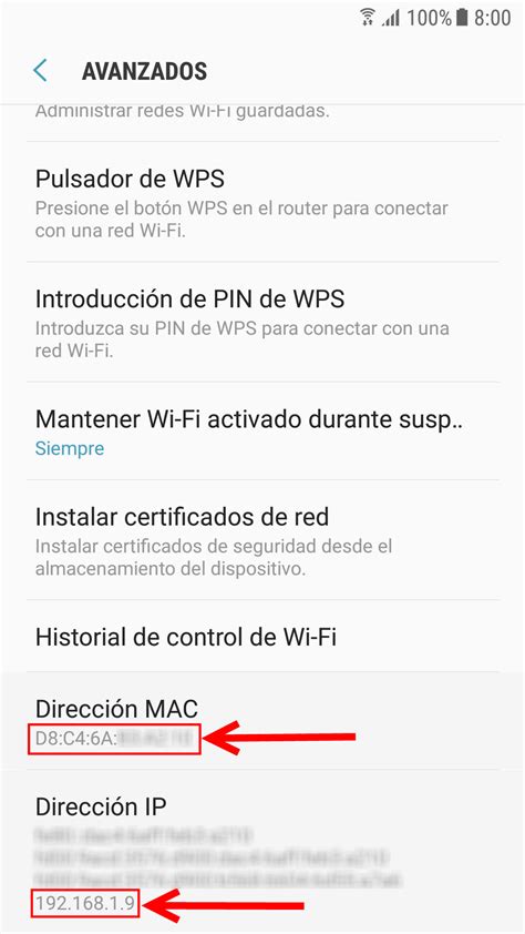 C Mo Ver La Mac Address Y Direcci N Ip De Un Celular Android Android Jefe