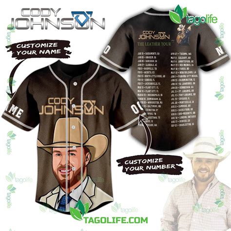 Cody Johnson The Leather Tour Personalized Baseball Jersey Tagolife