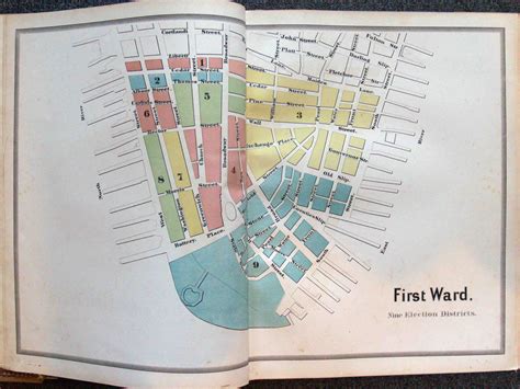 Map Of The City Of New York Showing The Wards And Election Districts