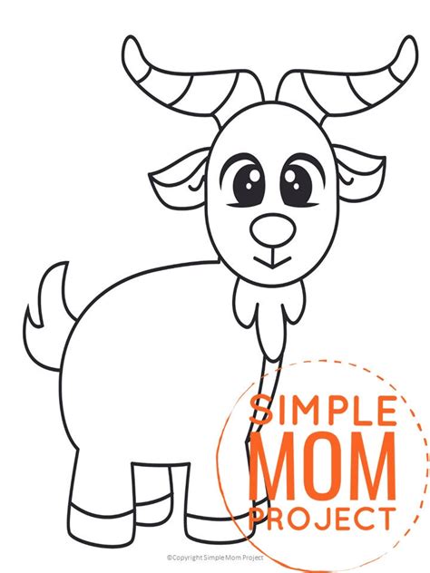 Free Printable Goat Template Simple Mom Project