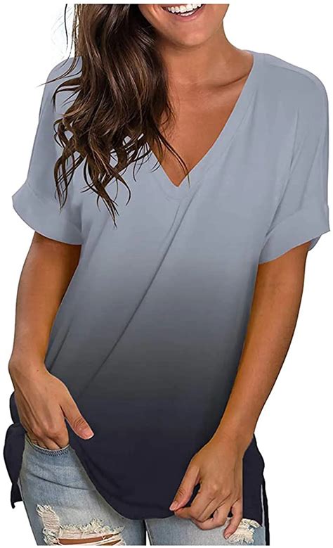 Damen Tops T Shirts And Blusen Yookeor T Shirt Damen Kurzarm Sommer