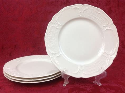 Rosenthal Sanssouci Classic Rose White Four Inch Dinner Plates