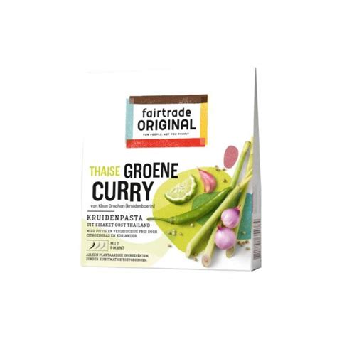 Fairtrade Original Kruidenpasta Groene Curry Wereldwinkel Gouda