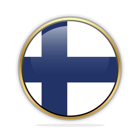 Premium Vector Button Flag Design Template Finland