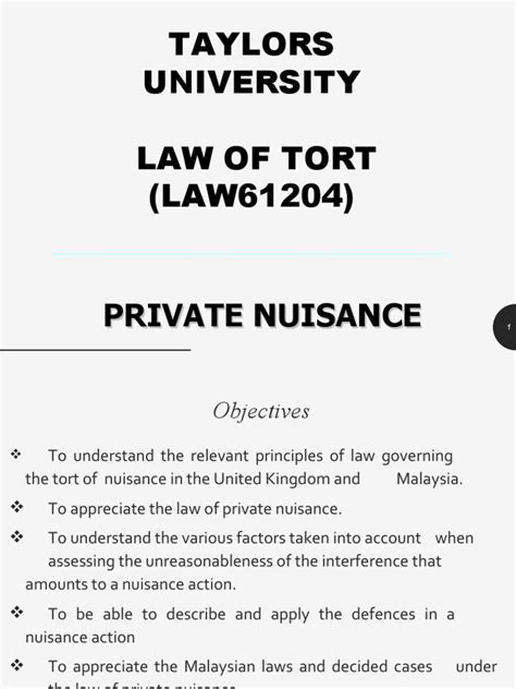 Nuisance Part 1 Pdf Nuisance Trespass