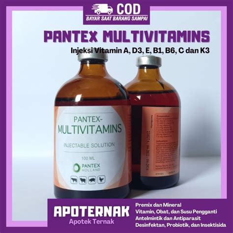 Pantex Multivitamin Multivitamin Injeksi Vit A D E B B C Dan K