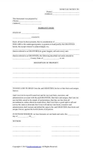 Free Deed Agreement Samples In Ms Word Pdf