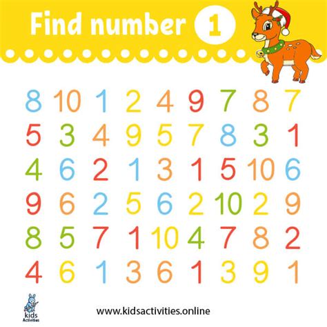 Find The Number Worksheets