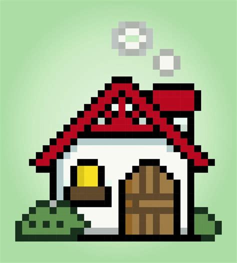 8 Bit Pixels Little House Home Sweet Homes For Game Assets And Cross