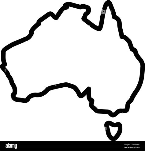 Mapa De Silueta Vectorial Australiano Im Genes De Stock En Blanco Y