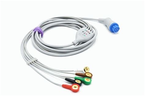 Ge Compatible Datex Ohmeda Ecg Cable Pin With Leads Snap Cables