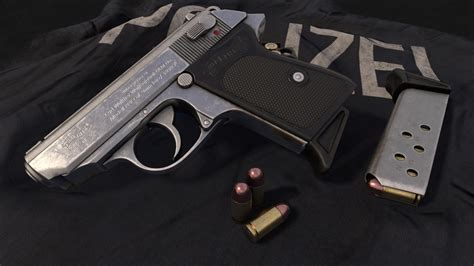 Walter Gun Rendering Walther PPK 1080P Walther Weapons Render