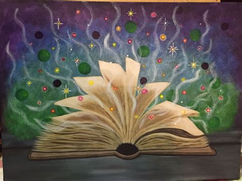 Magic Book Inspired By The Art Sherpa Acrylic Painting Fantasy Art