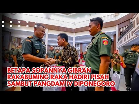 Salutbetapa Sopannya Gibran Rakabuming Raka Saat Hadiri Pisah Sambut