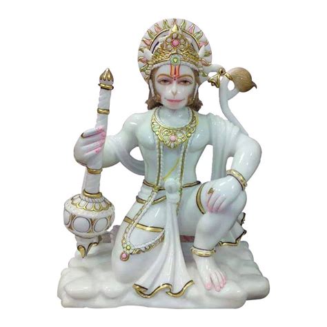 White Marble Lord Hanuman Statue For Temple At Best Price In Alwar