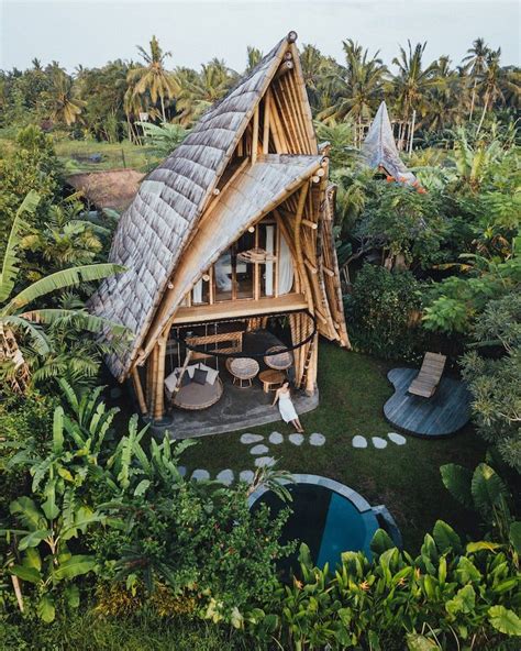 Bali Bamboo House Rescape Ubud Resound Villa Huts For Rent In