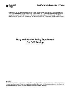 Drug And Alcohol Policy Pdf PdfFiller