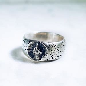 Silver Middle Finger Ring Punk Rock Rings Sterling Silver - Etsy